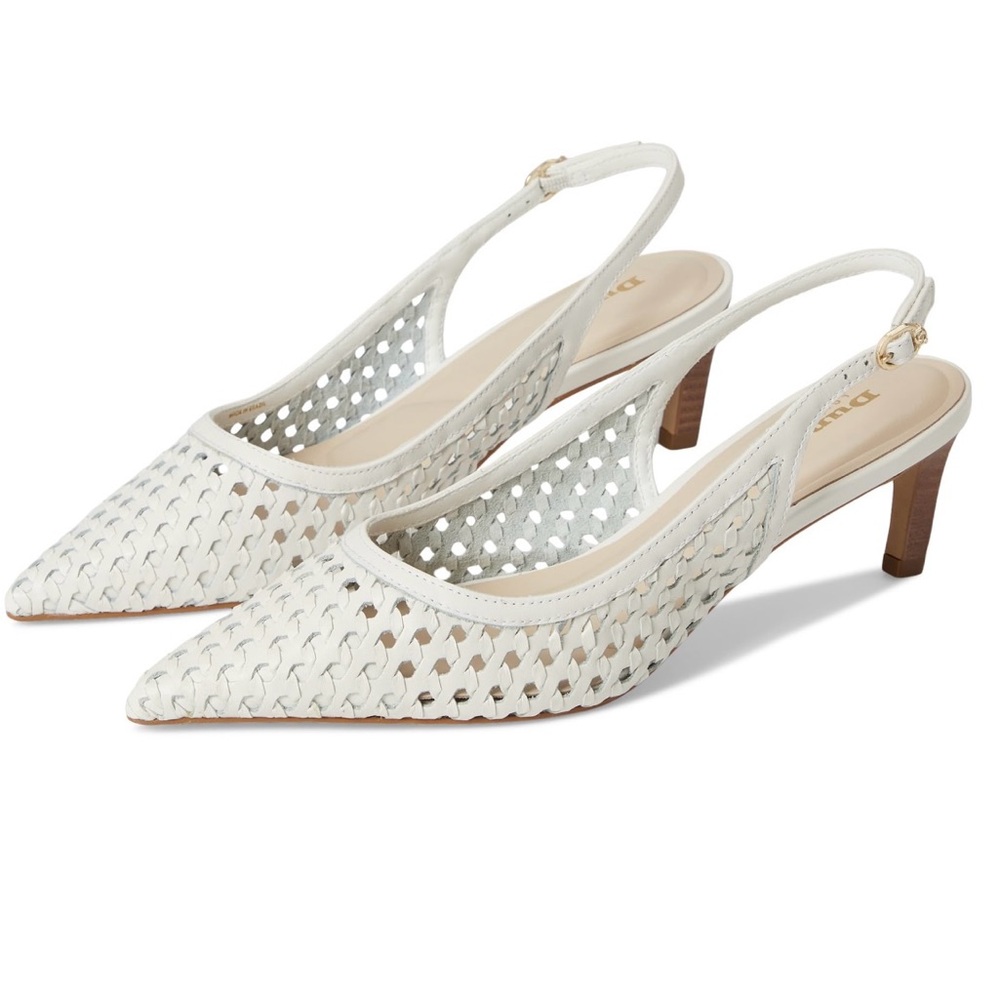 Elegant White Slingback Heels
